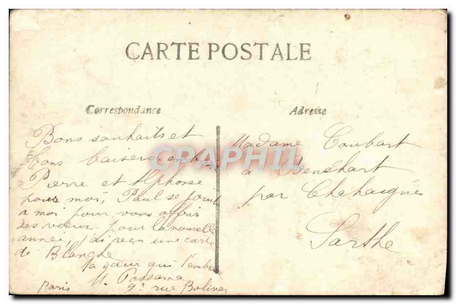 CPA Fantaisie Enfant  — Rückseite