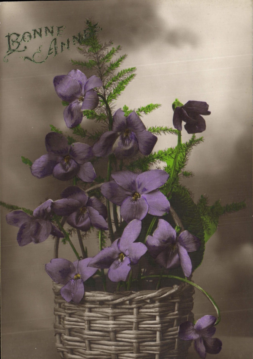 CPA Fantaisie Fleurs Bonne Annee