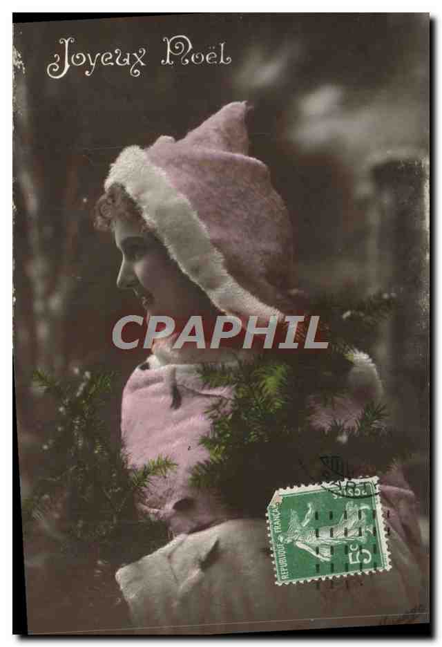 CPA Fantaisie Femme Joyeux Noel