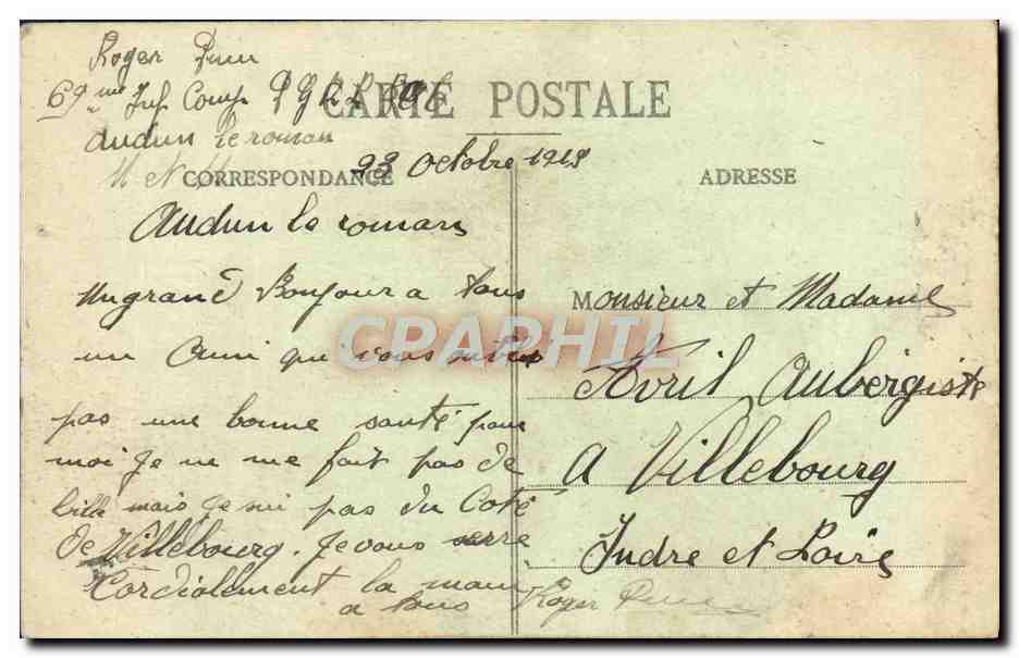 CPA Audun Le Roman Incendiee par les hordes Militaria — Reverso