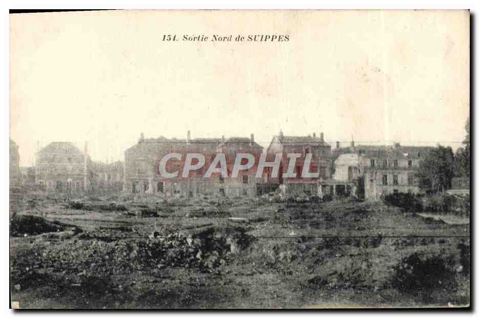 CPA Sortie Nord De Suippes Militaria