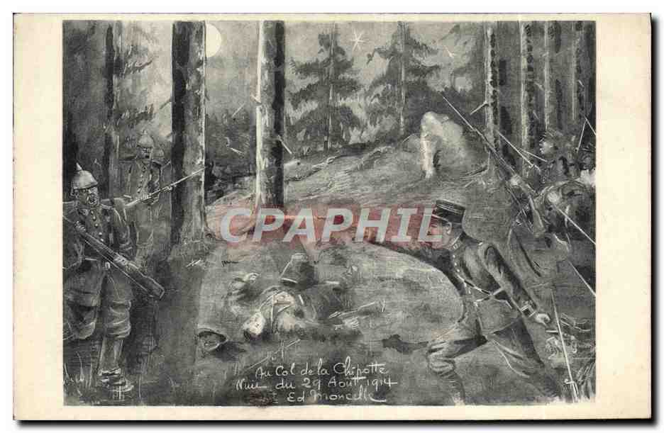 CPA Au Col De La Chipotte Militaria