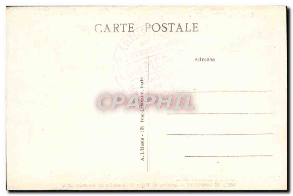 CPA Foret De Compiegne Interieur du Wagon de L'Armistice Militaria — Rückseite