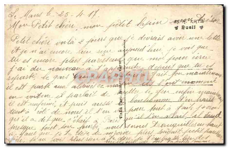 CPA Fantaisie Femme Soldat Militaria — Rückseite