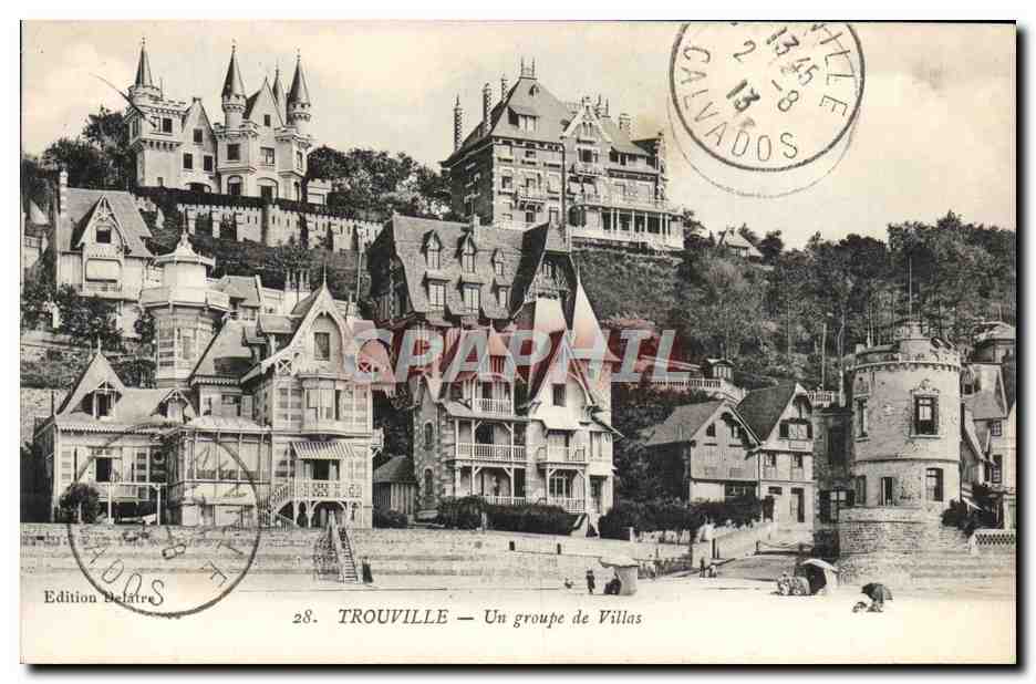 CPA Trouville sur Mer Un groupe de villas