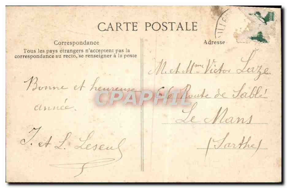 CPA Versailles L'Hotel De Ville — Rückseite
