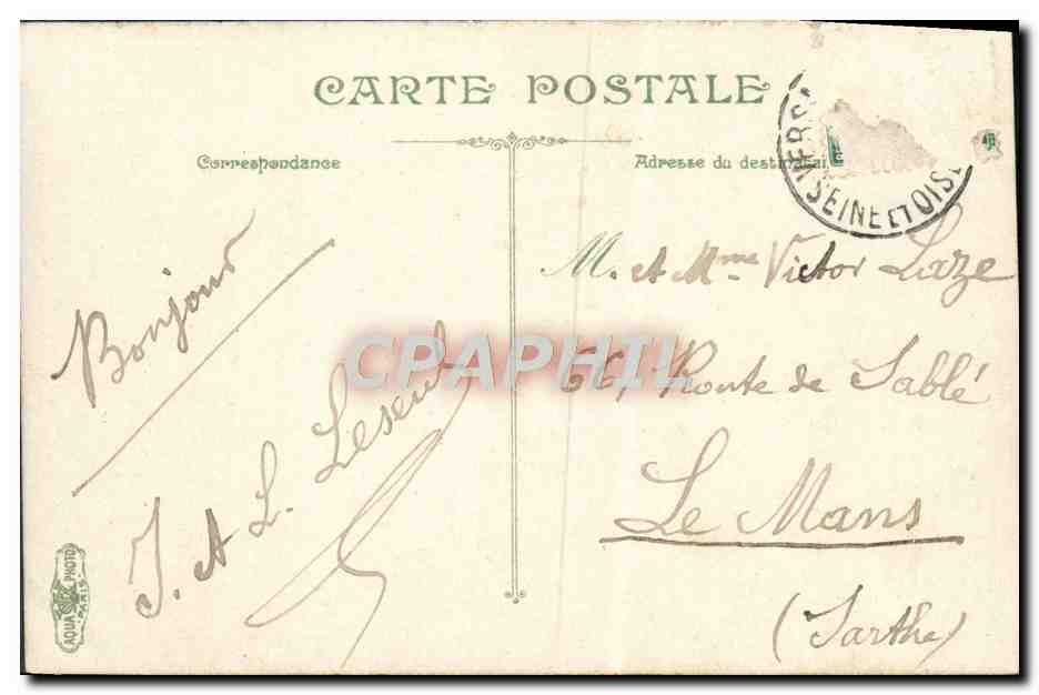 Versailles - Grandes Eaux Neptune — L.V. & Cie n°2594 — Verso