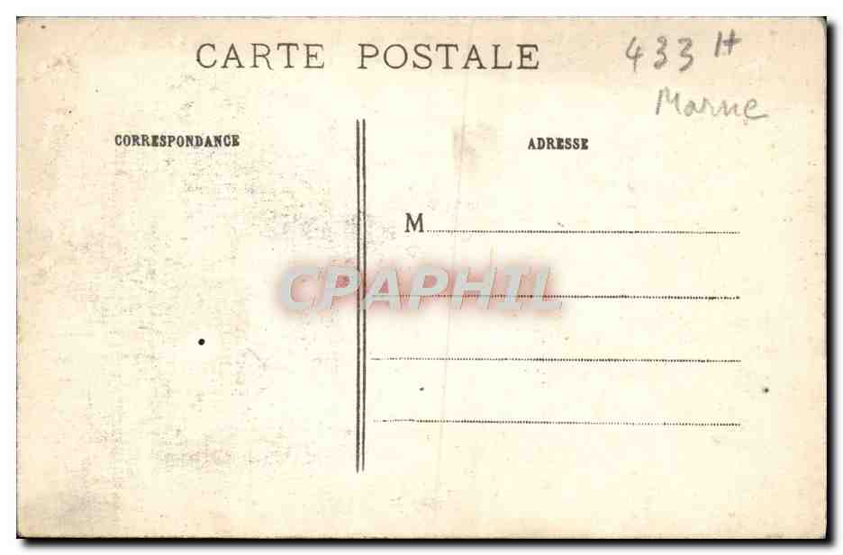 Ville-sur-Tourbe — Ruines de l'église après la Grande Guerre 1914-1915 — IMP. BAUDINIÈRE, NANTERRE — Reverso