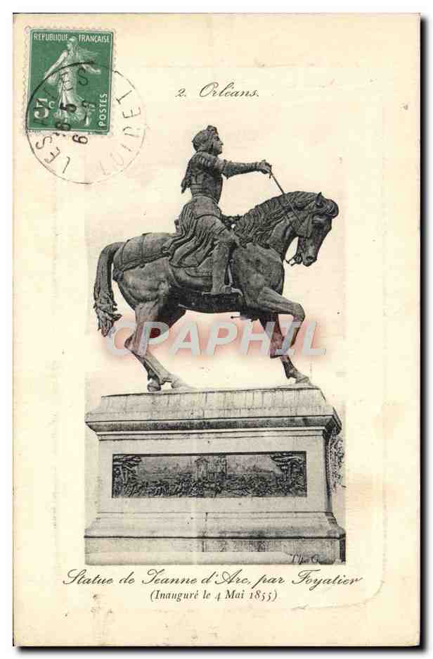 CPA Orleans statue De Jeanne d'Arc Foyatier 