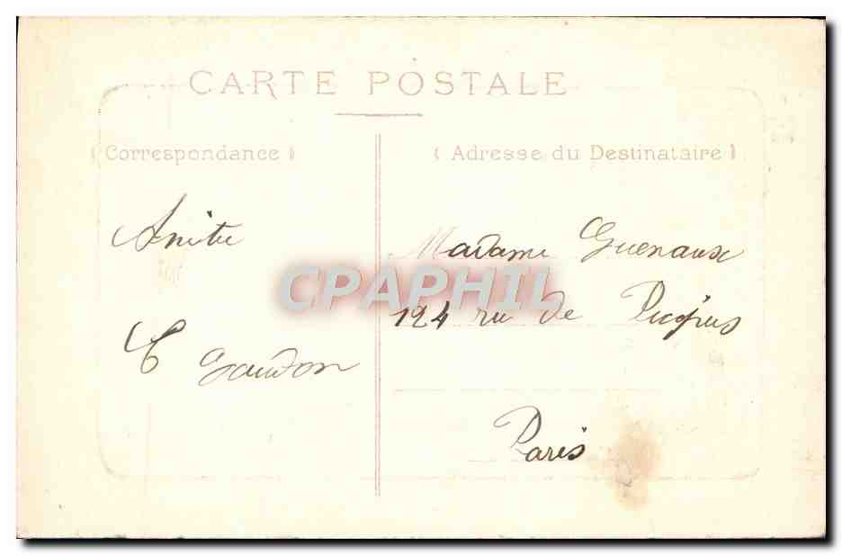 CPA Orleans statue De Jeanne d'Arc Foyatier  — Verso