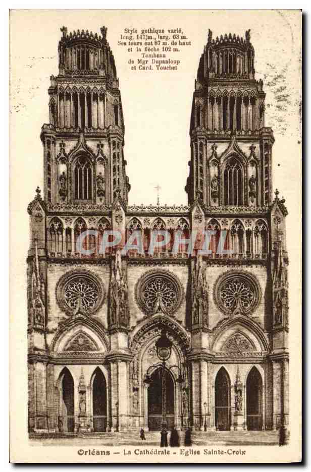 CPA Orleans La Cathedrale Eglise Sainte Croix