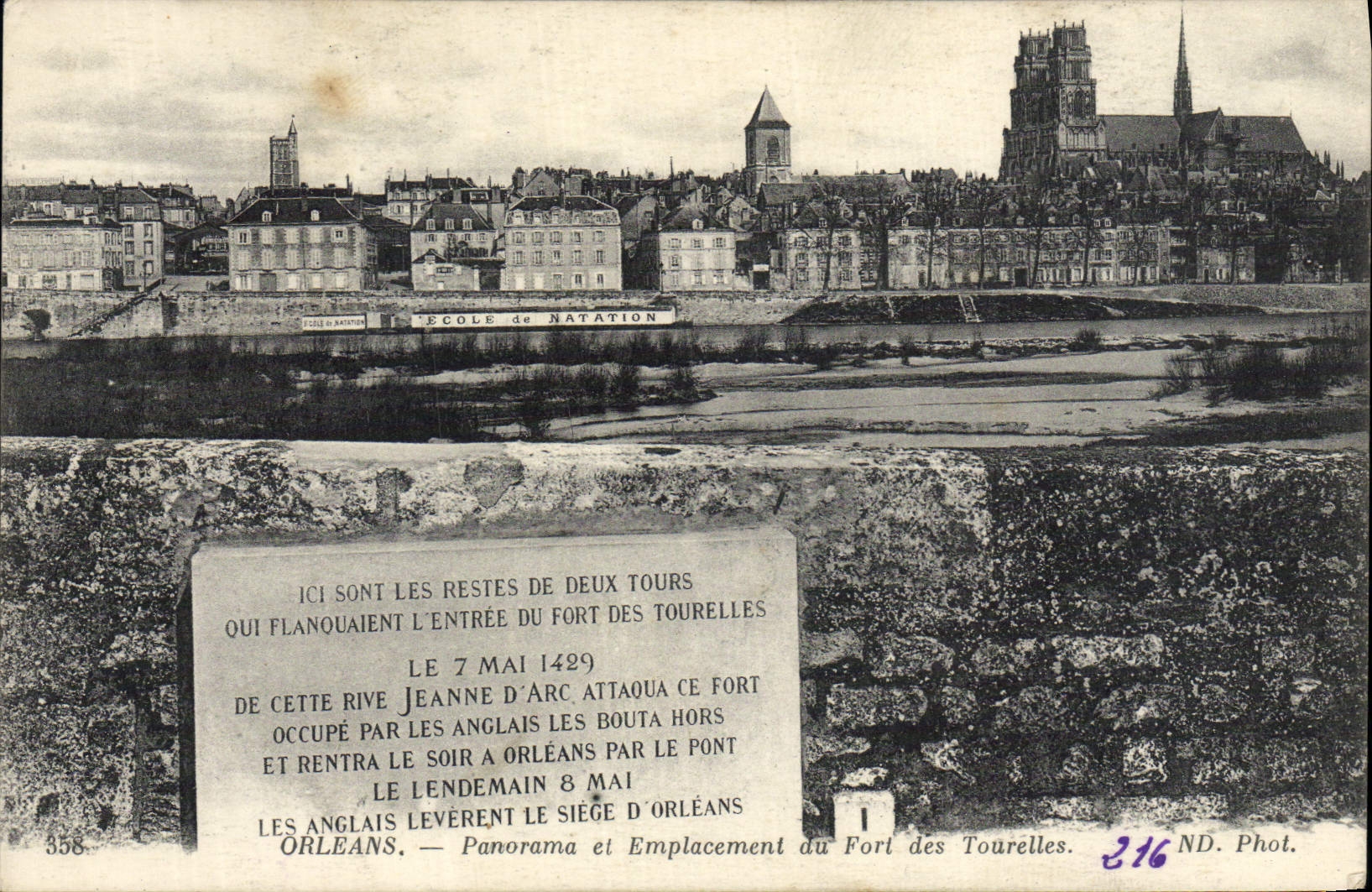 CPA Orleans Panorama Et Emplacement Du Fort Des Tourelles