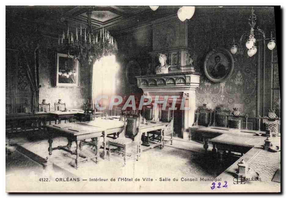 CPA Orleans Interieur De I'Hotel de ville Salle du conseil municipal
