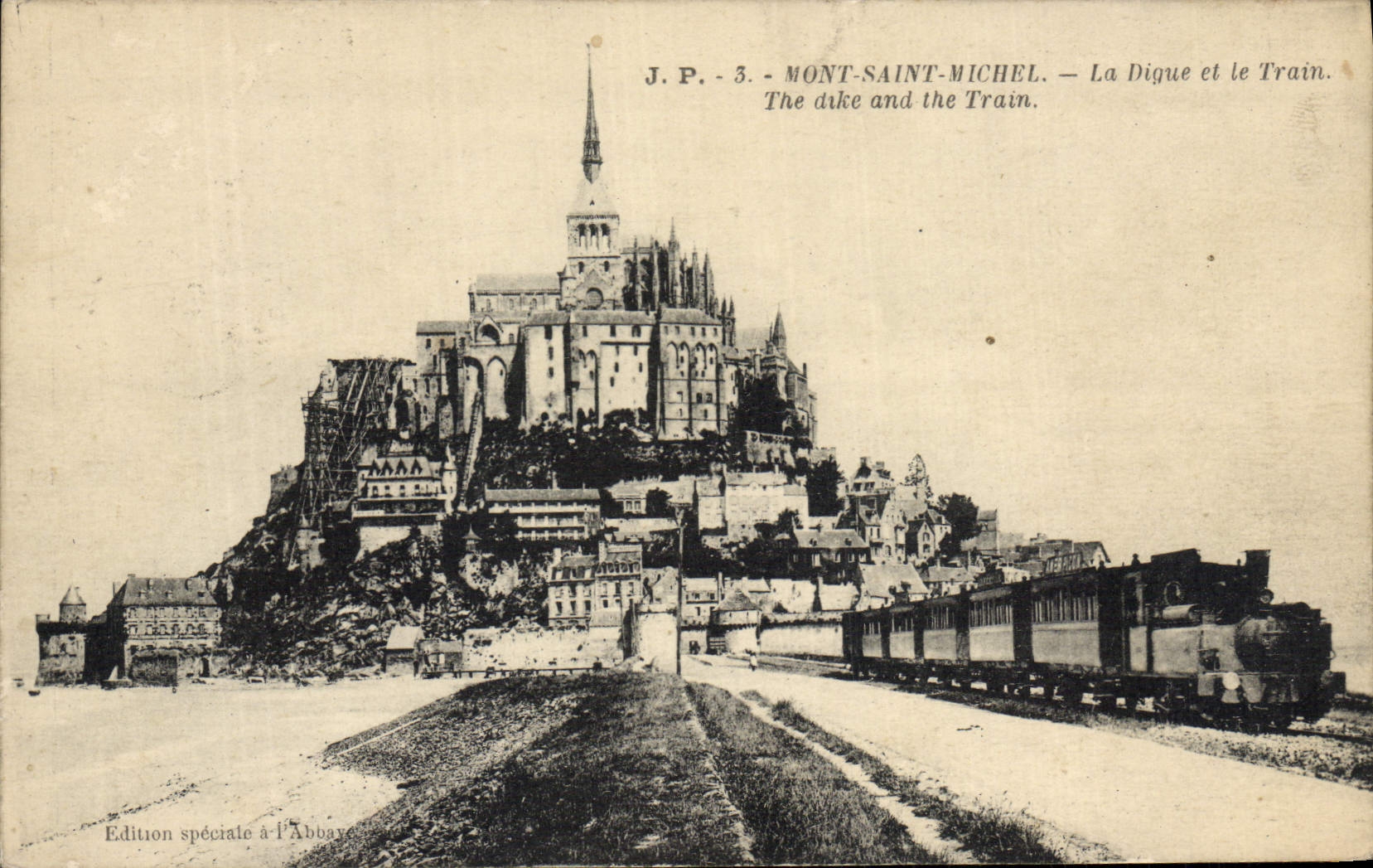 CPA Mont Saint Michel La Pigue Et Le Train