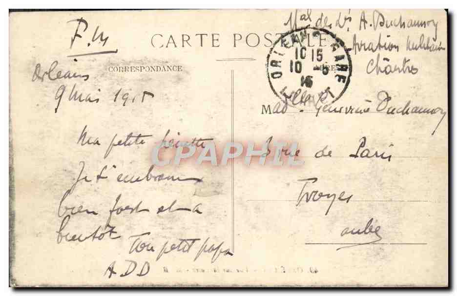 CPA Orleans Vue Sur La Loire — Verso