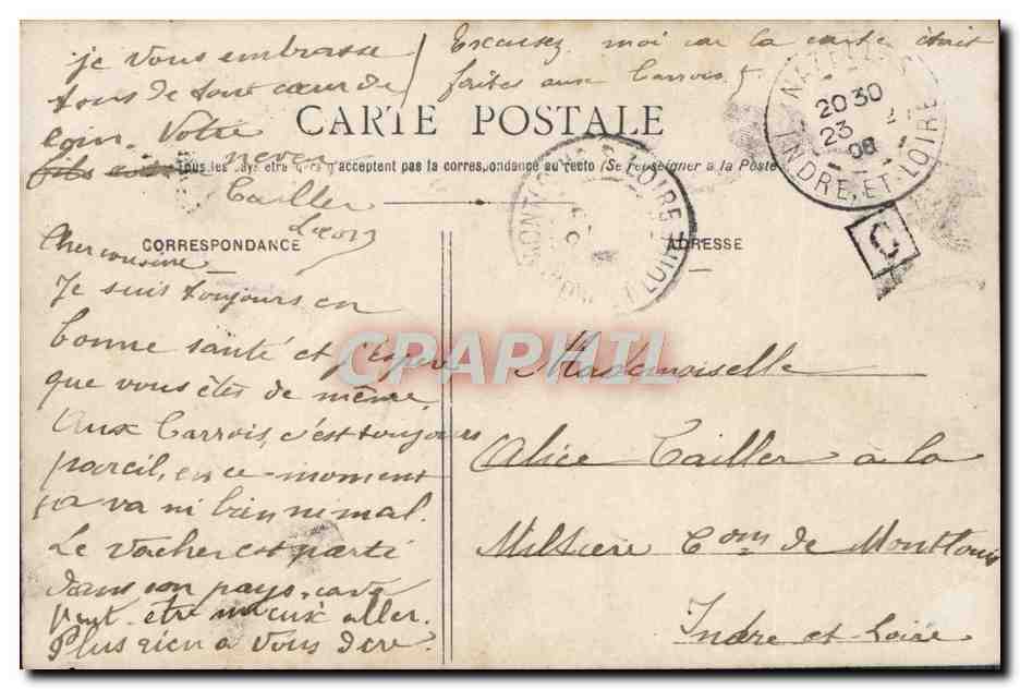 Flores y ternura — París — editor París, n° 424 — Reverso