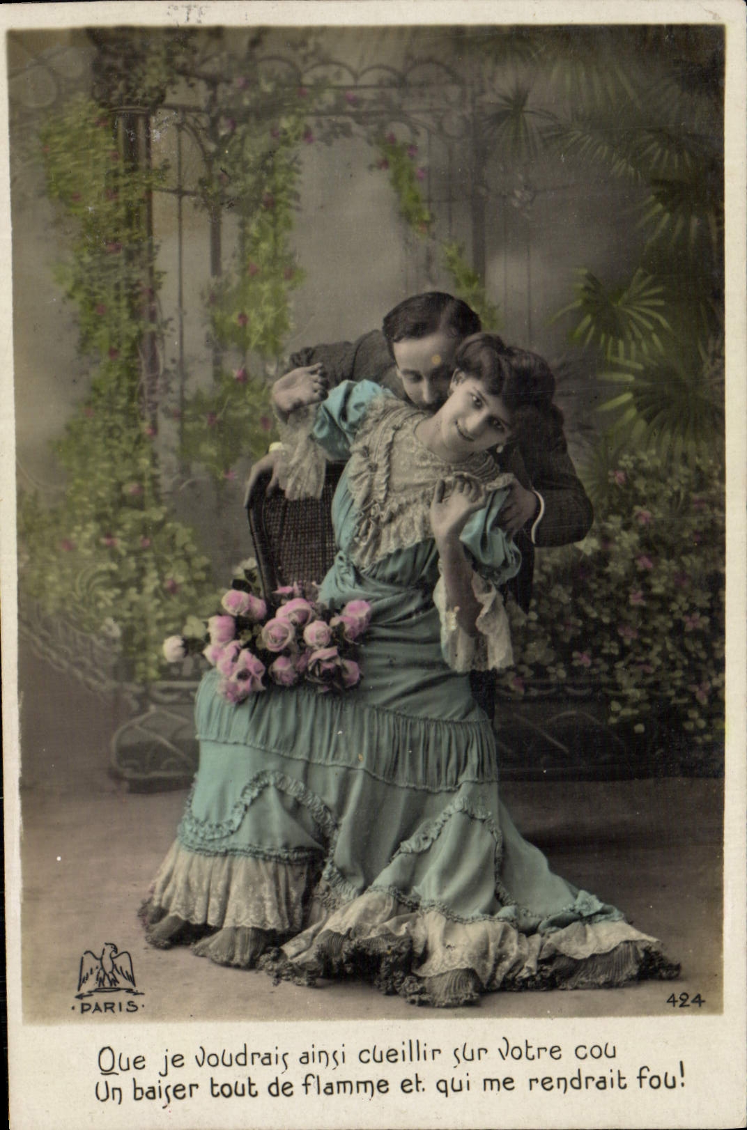 Je voudrais cueillir sur votre cou — poème amoureux — Paris, n°424