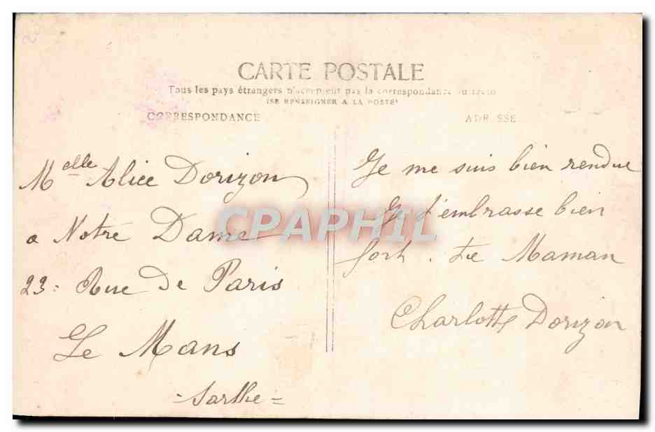 CPA Fantaisie Enfant — Verso