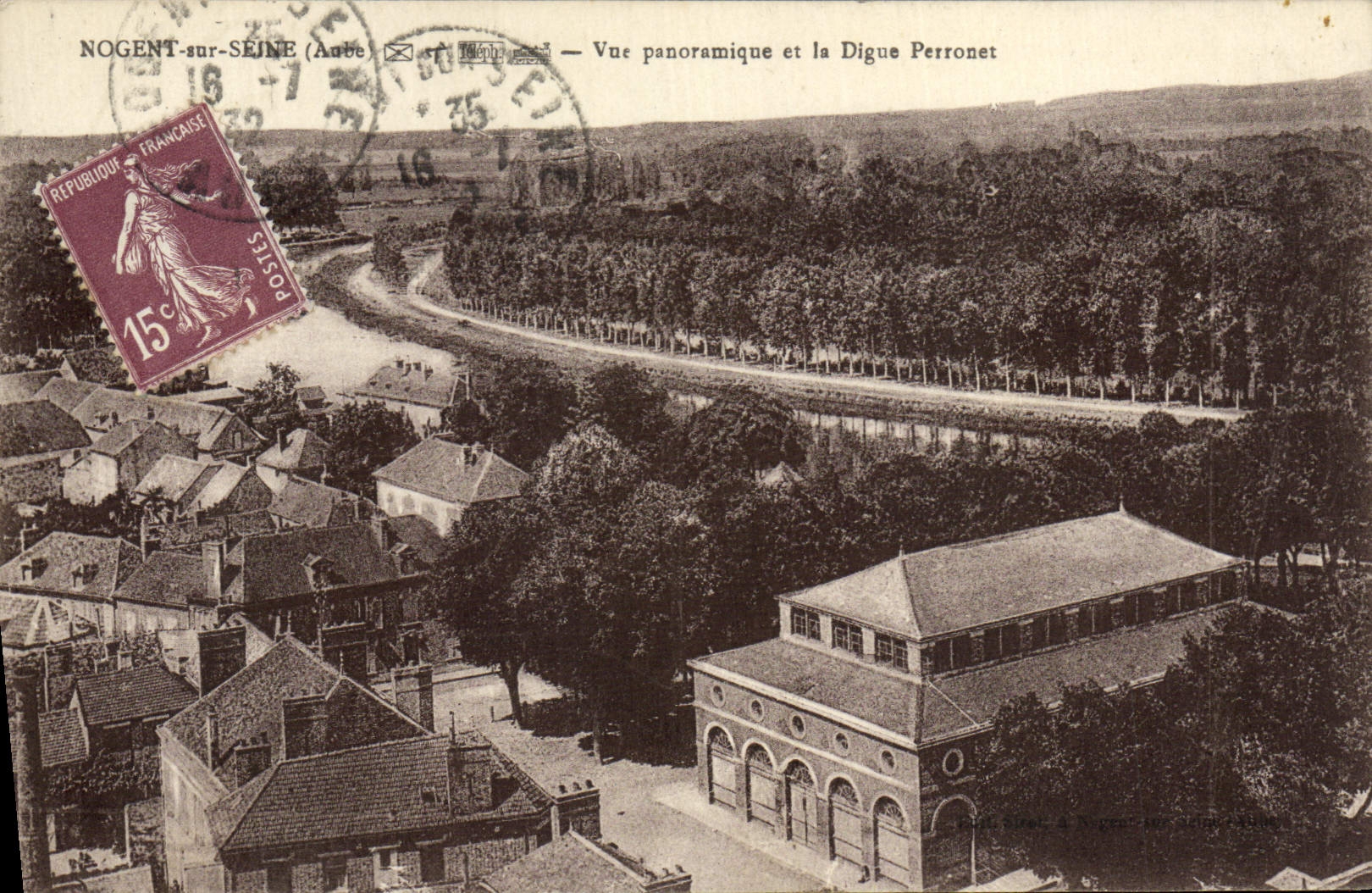 CPA Nogent Sur Seine Vue panoramique et la digue Perronet 