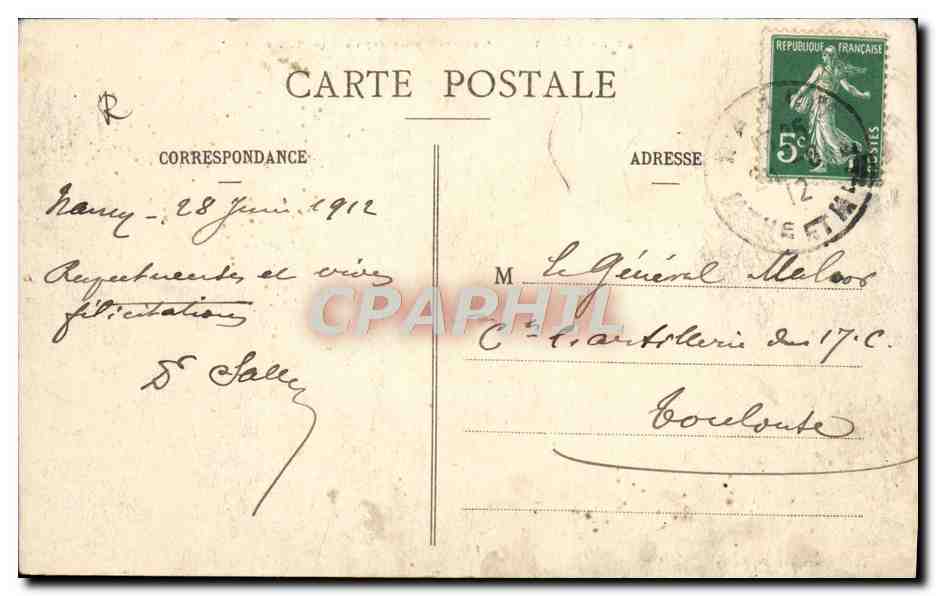 CPA Nancy Vue Generale Prise Depuis Saint Epvre — Rückseite