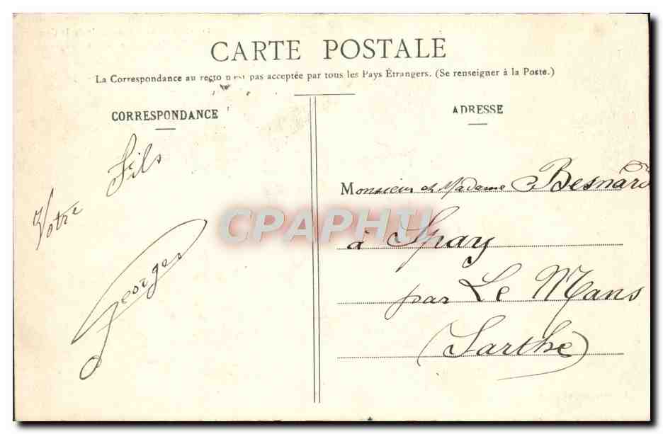 CPA Nancy Hemicycle De La Carriere Palais du gouvernement Pepiniere — Verso