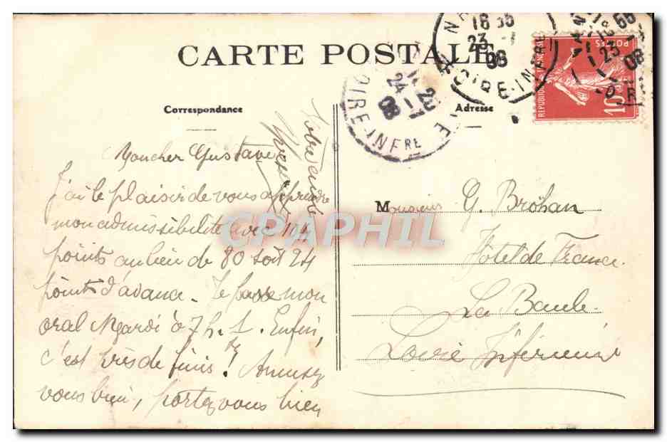 CPA Nantes Le Chateau De La Duchesse Anne — Rückseite