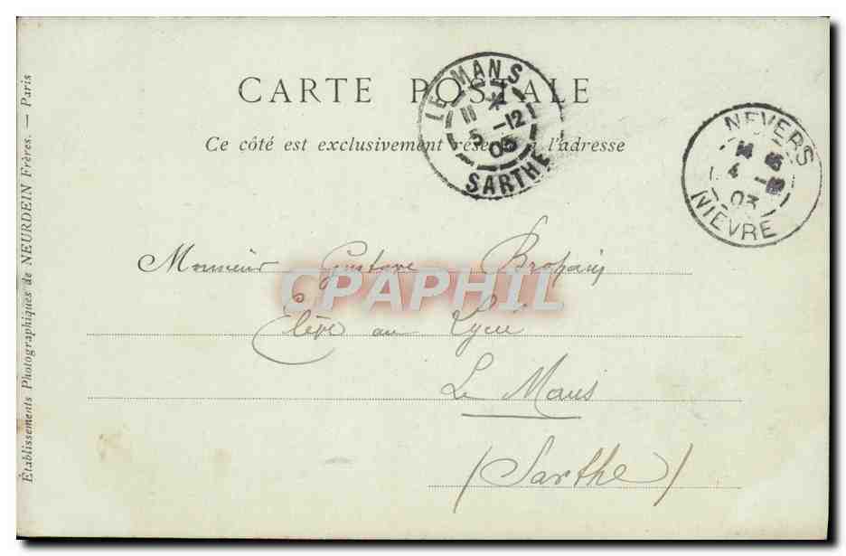 CPA Nevers L'Abside De La Cathedrale Eglise Saint Cyr — Rückseite