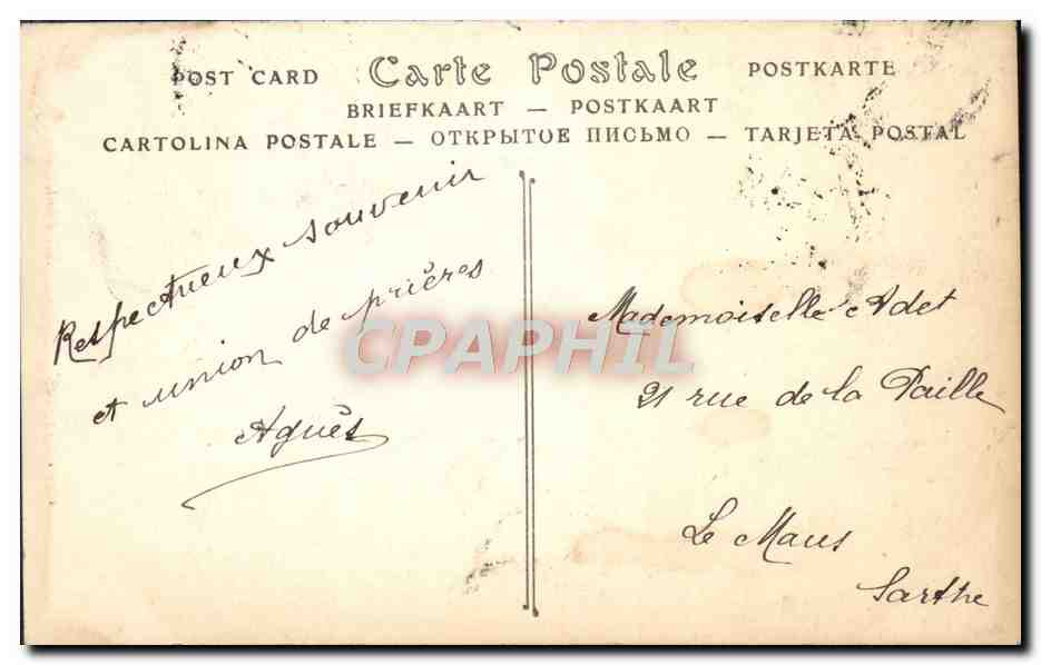 CPA Paysanne Normande Folklore — Verso