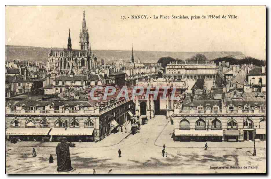CPA Nancy La Place Stanislas Prise De I'Hotel De Ville