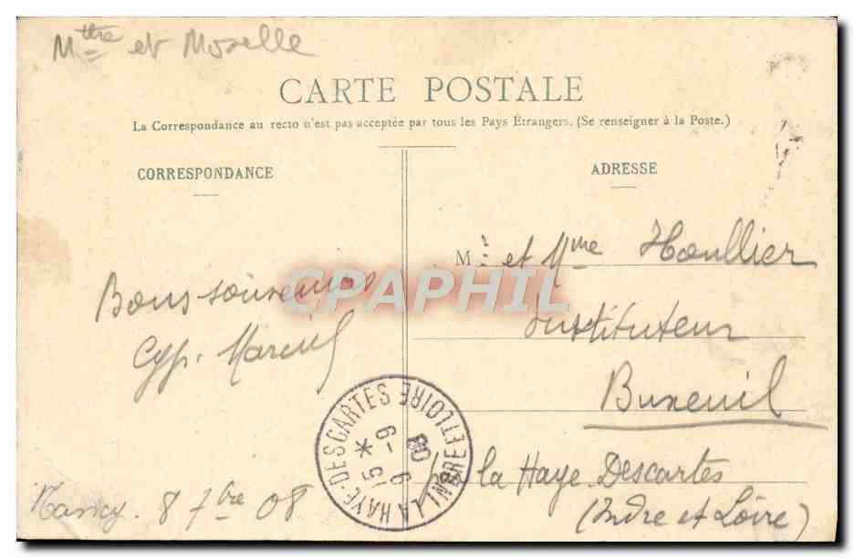 CPA Nancy Eglise St Pierre — Verso