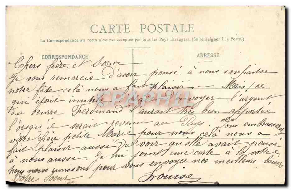 CPA Normandie Le celebre Marc et Pomme Folklore — Verso