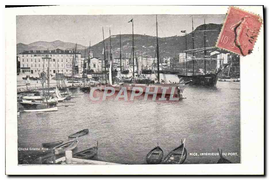 CPA Nice Interieur Du Port Bateaux