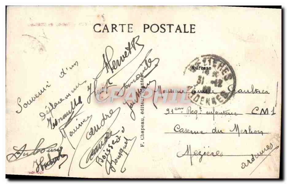 CPA Nantes Entree Du chateau — Rückseite