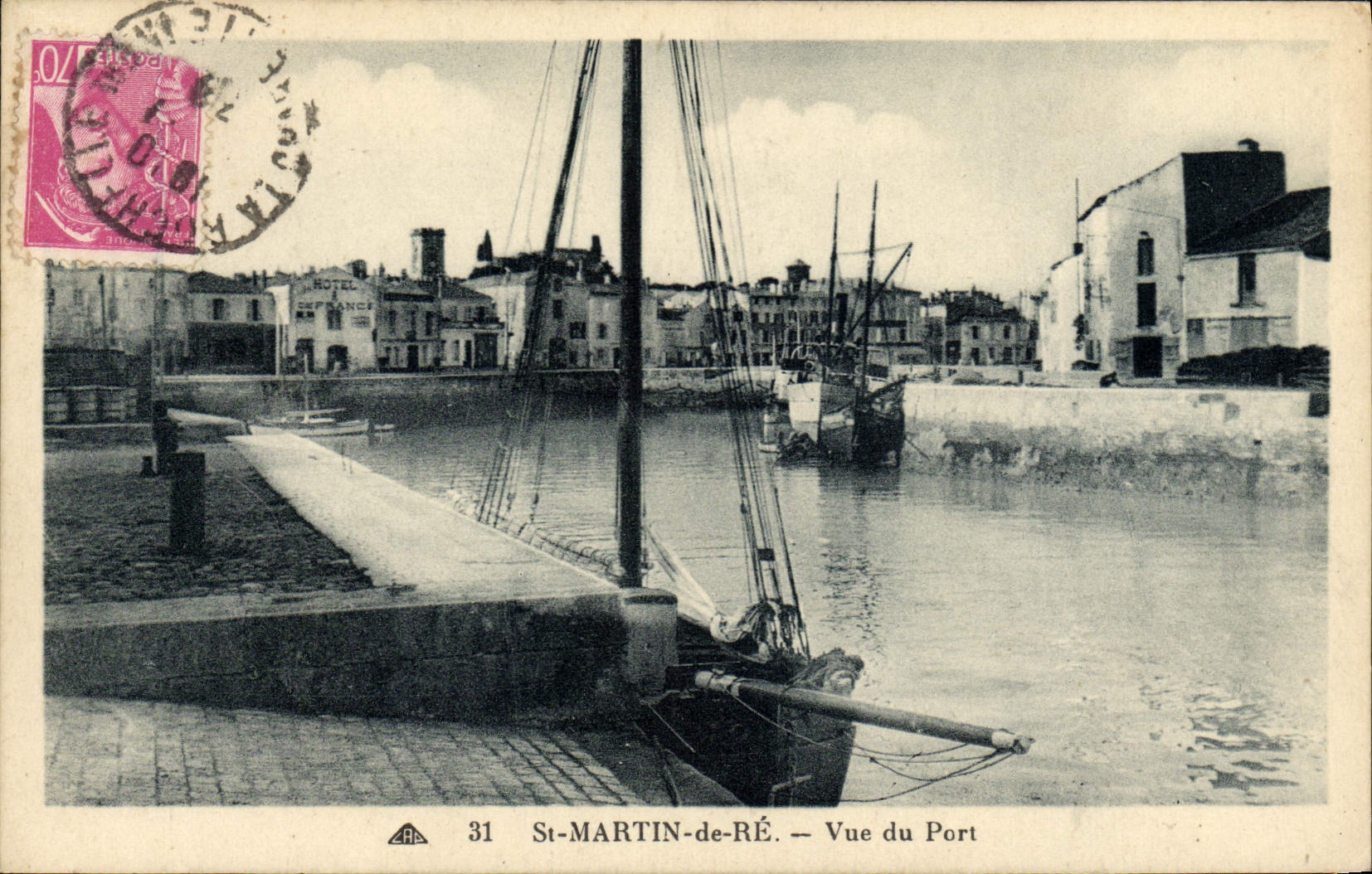 CPA St Martin De Re Vue Du Port