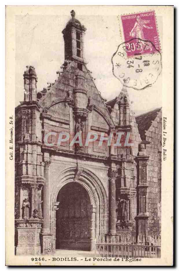 CPA Bodilis Le Porche De I'Eglise