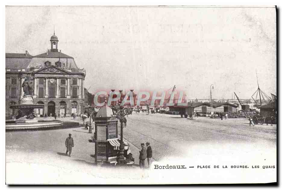 CPA Bordeaux Place De La Bourse Les quais