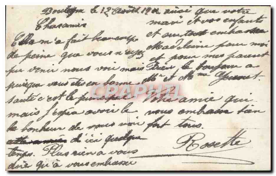 CPA Souvenir De Roulogne Sur Seine — Rückseite