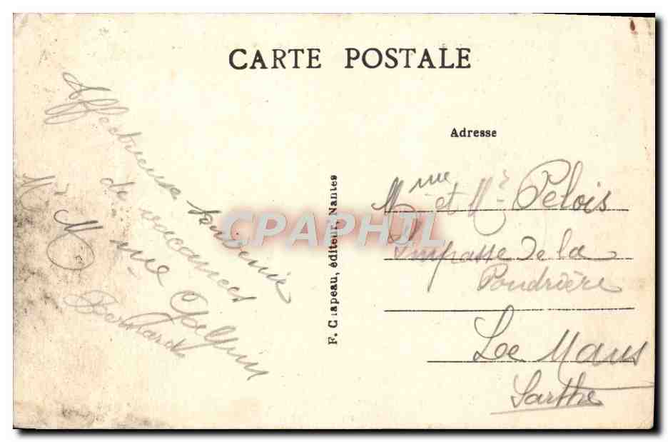 CPA Batz Sur Mer La Grande Cote Vers Les Grottes — Rückseite