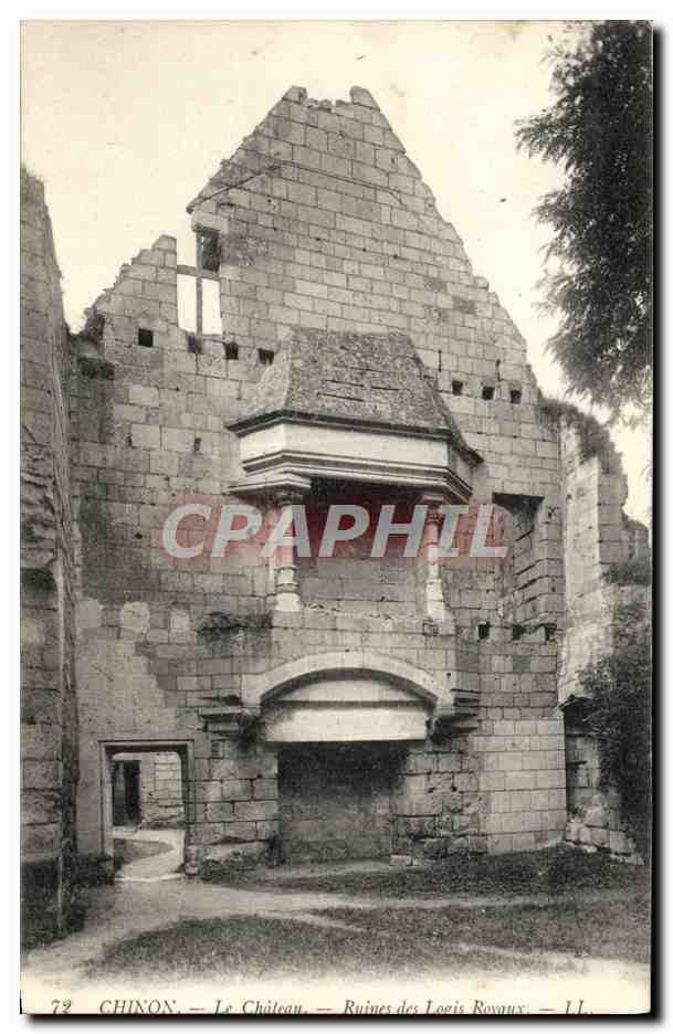 CPA Chinon Le Chateau Ruines Des Logis Royaux