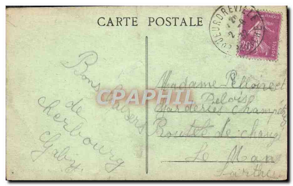Cherbourg - Le Monument des Soldats et Marins morts aux Colonies — éditeur B. Cherbourg, n° 65 bis — Verso