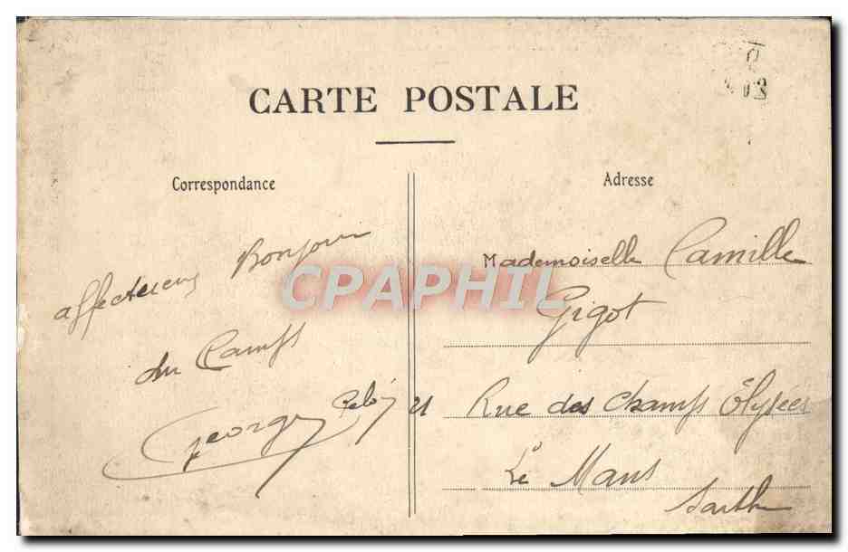 CPA L'Aviation Militaire Au Camp De Chalons Militaria Les hangars militaires Vue generale prise en ballon  — Rückseite