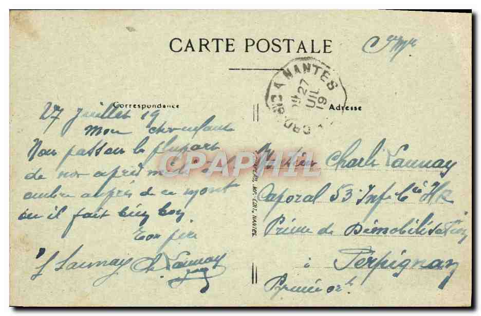CPA Le Croisic Le Belvedere Du Mont Esprit — Rückseite