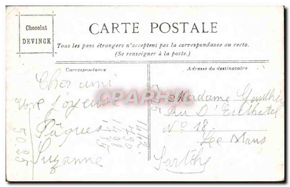 CPA Dieppe Arrivee Du Paquebot De New Haven — Rückseite