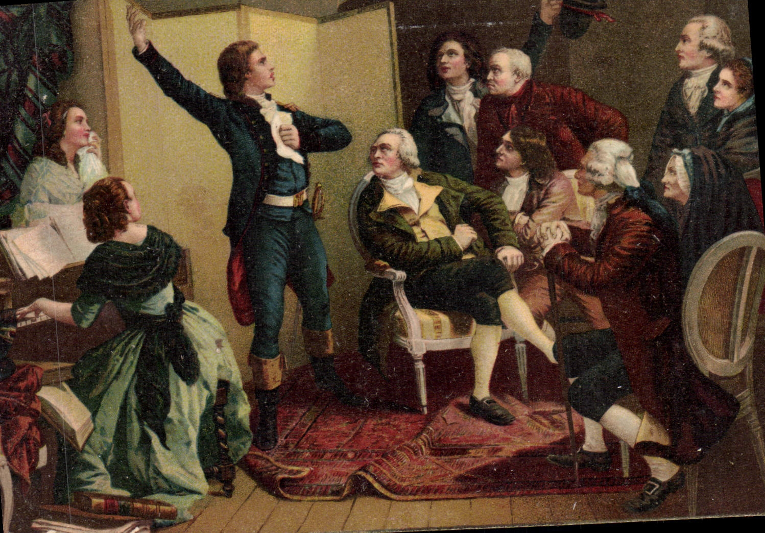 CPA Rouget de Lisle chantant la Marseillaise