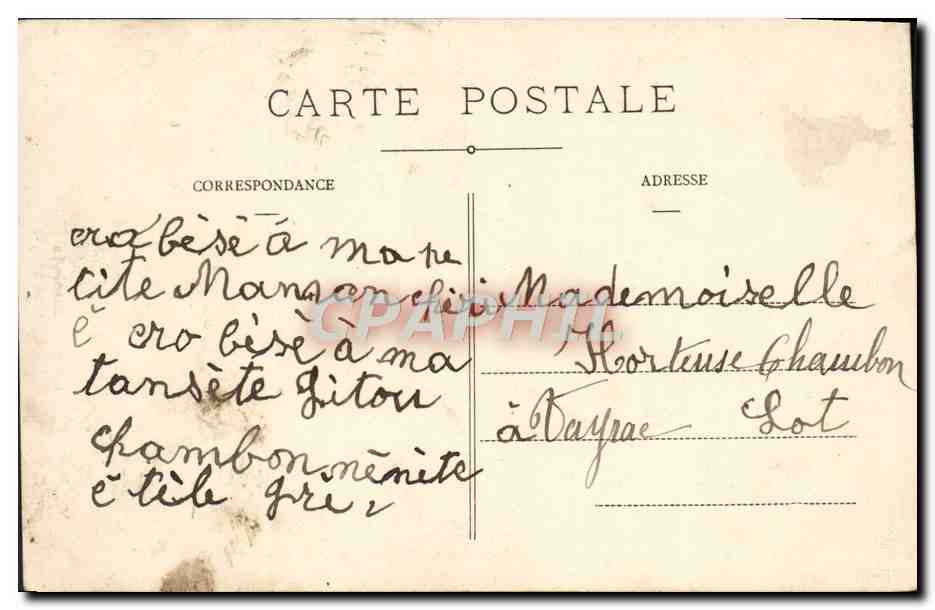 CPA Les Esclots Folklore  — Verso