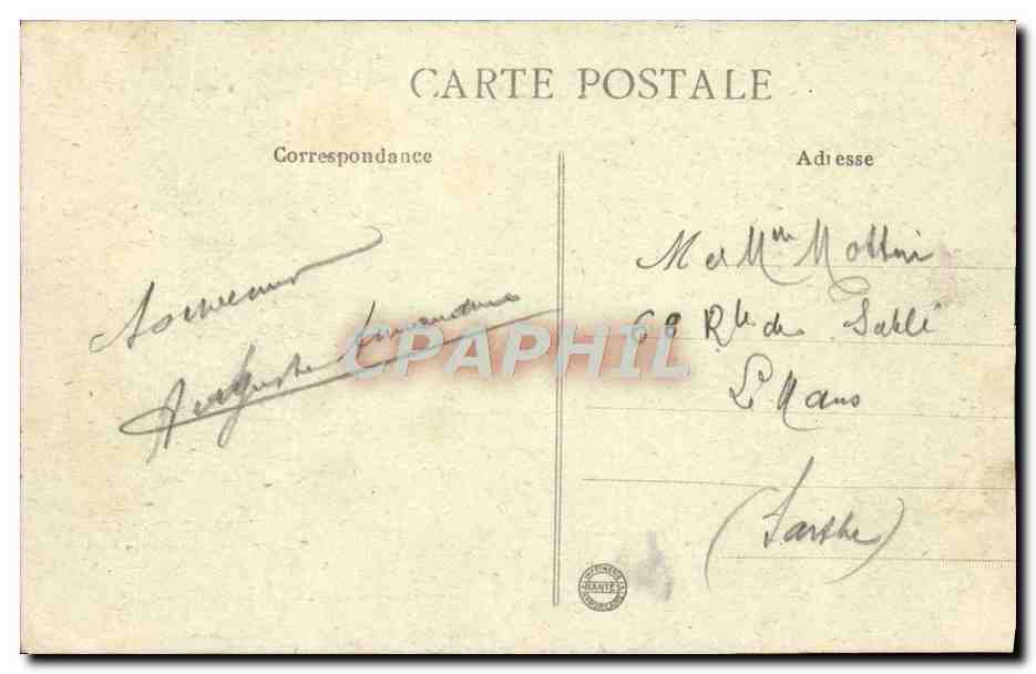CPA Saint Nazaire La Rue Ville Es Martin Hotel des Messageries Confiserie — Rückseite
