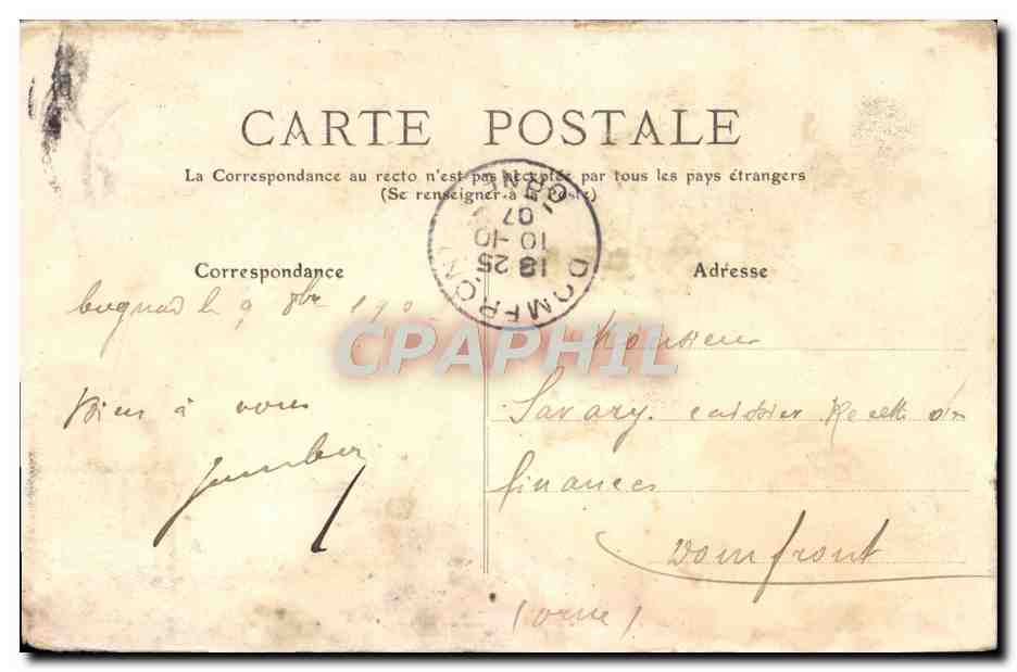 CPA Cognac Chateau Francois 1er Ancienne salle des gardes Otard Dupuy — Rückseite