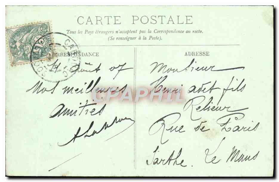CPA Cabourg Le Kiosque A I'Heure De La Musique Photographe Auguin — Rückseite