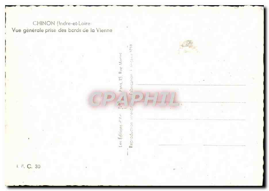 CPM Chinon Vue Generale Prise Des Bords De La Vienne — Rückseite