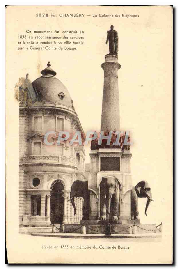 CPA Chambery La Colonne Des Elephants